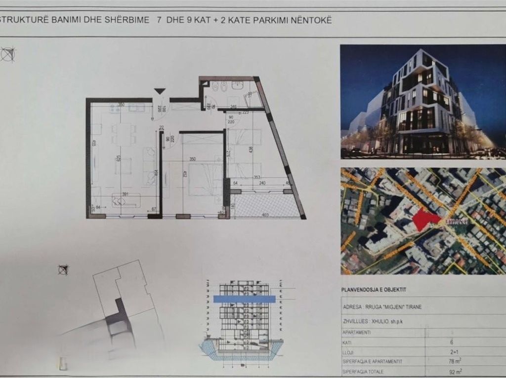 Shitet apartament 2+1+Post Parkimi ne Astir! 179,000 €