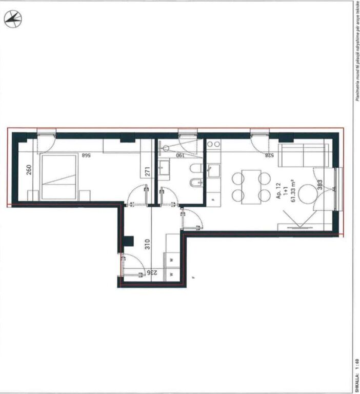 Apartament ne shitje 1+1