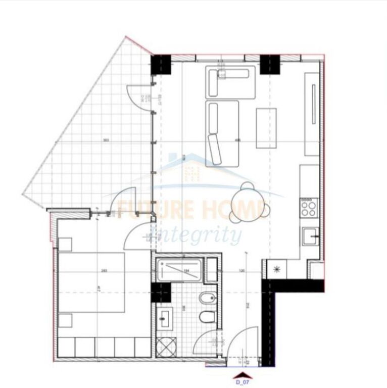 In vendita, Appartamento 1+1, Nuovo Anello, Tirana.