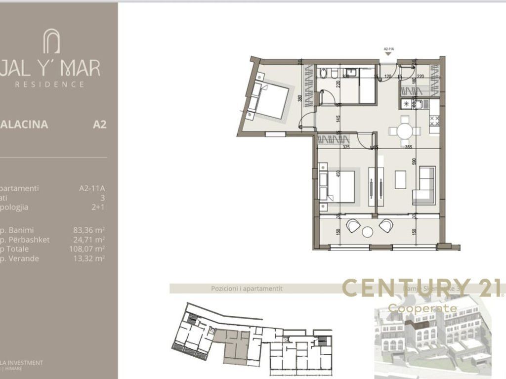 2+1 apartment for sale in the Jal y Mar Residence residential complex