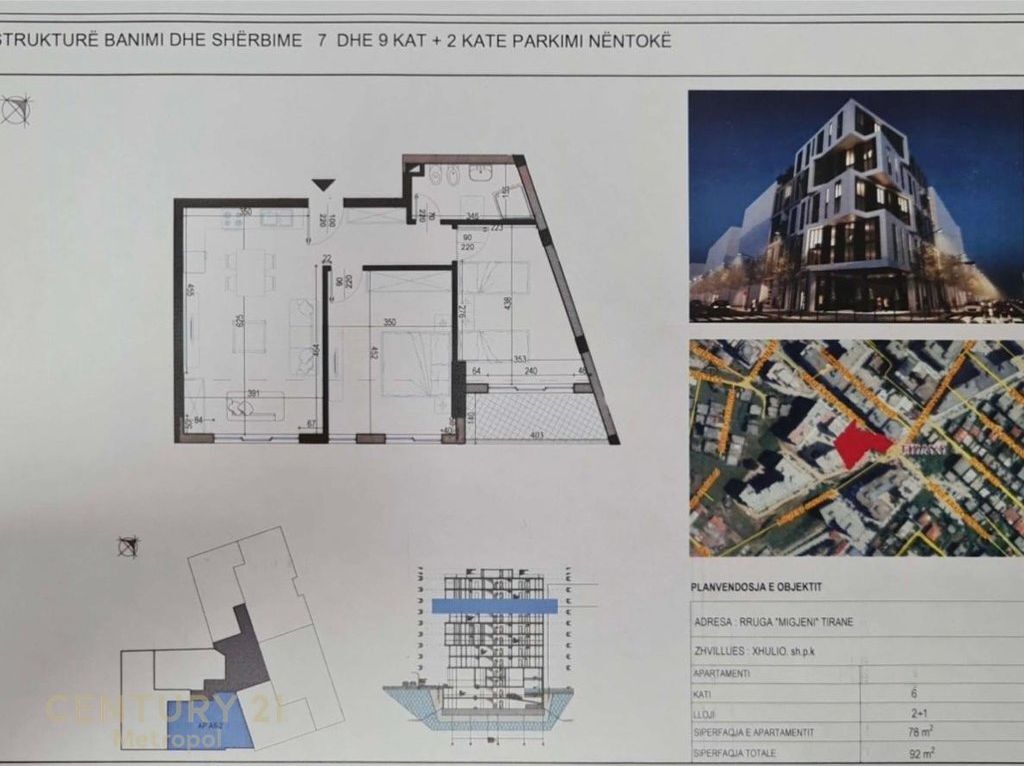 Shitet apartament 2+1 me post parkimi në zonën e Astirit