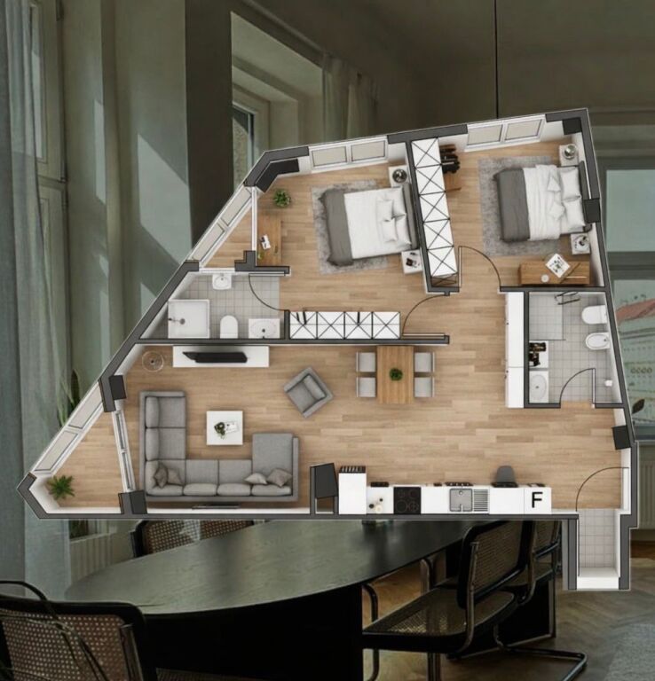 Shitet Apartament 2+1 te Shkolla e Baletit Tirane