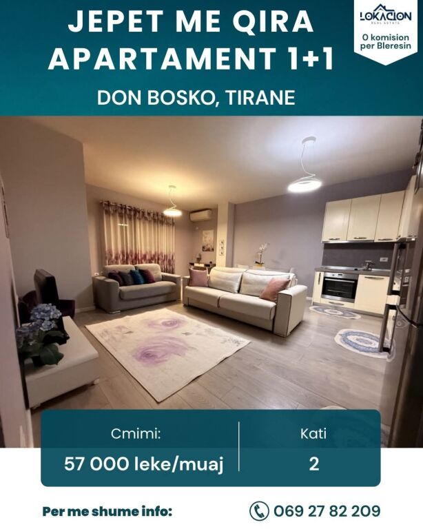 FOR RENT APARTMENT 1+1, furnished, Don Bosko