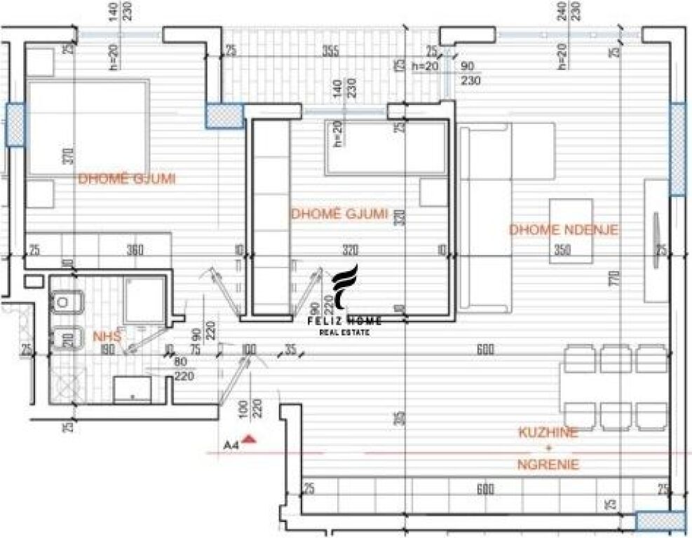 SHITET APARTAMENT 2+1 RRUGA E KAVAJES 17.100.000 LEKE FH-64558