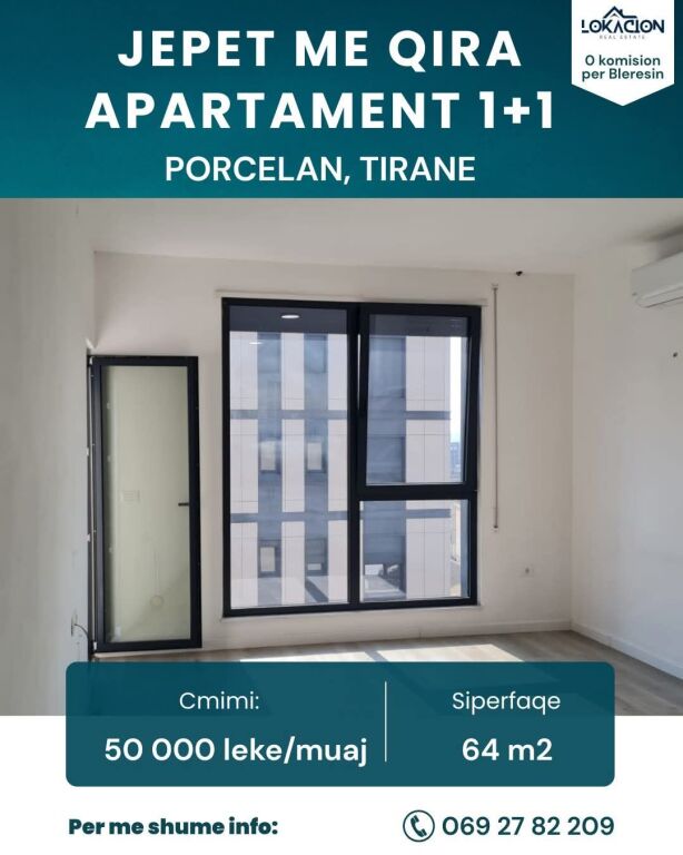 Apartment 1+1 for Rent in Porcelan, Tirane
