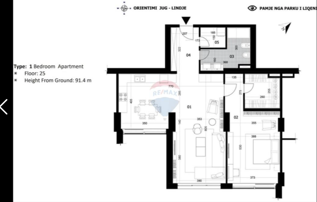 Apartament per shitje 1+1 tek DOWNTOWN 1