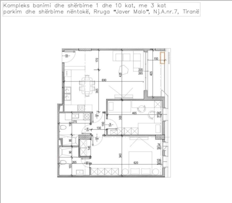 Apartament 2+1+2 ne shitje , Tirana Riverside Residences