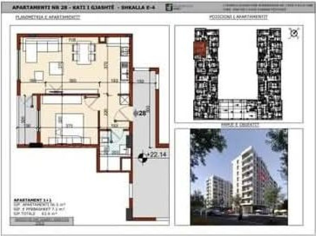 Apartment 1+1 for Rent in Porcelan, Tirane