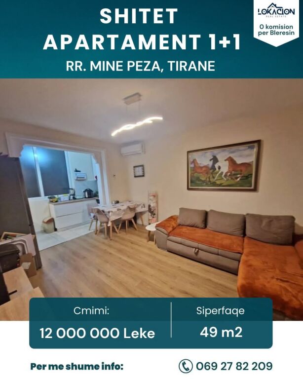 OCCASIONE! APPARTAMENTO 1+1 IN VENDITA - Via Mine Peza, Tirana