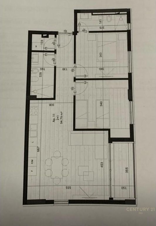SHITET APARTAMENT 2+1+2 TEK "PARK HOUSES" 198,000 €