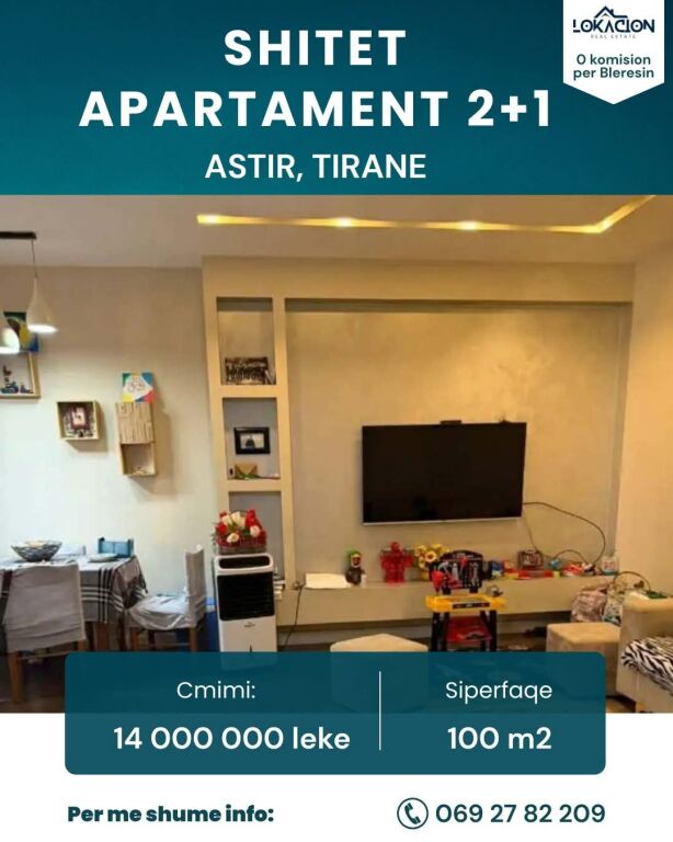SHITET APARTAMENT 2+1 – ASTIR, TIRANE
