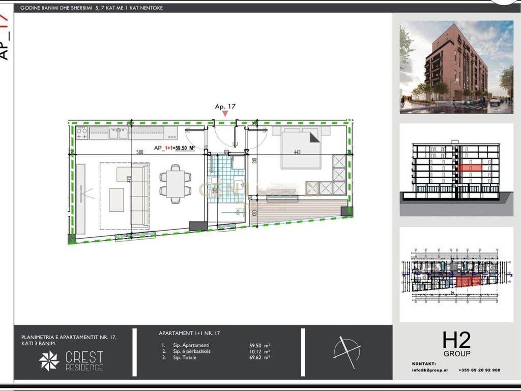 Appartamento 1+1 in vendita a Paskuqan
