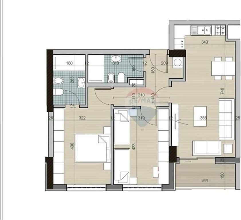 Apartment 2+1+2 for sale, Univers City