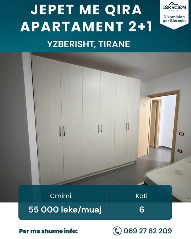 AFFITTASI APPARTAMENTO 2+1, arredato, Yzberisht, Tirana