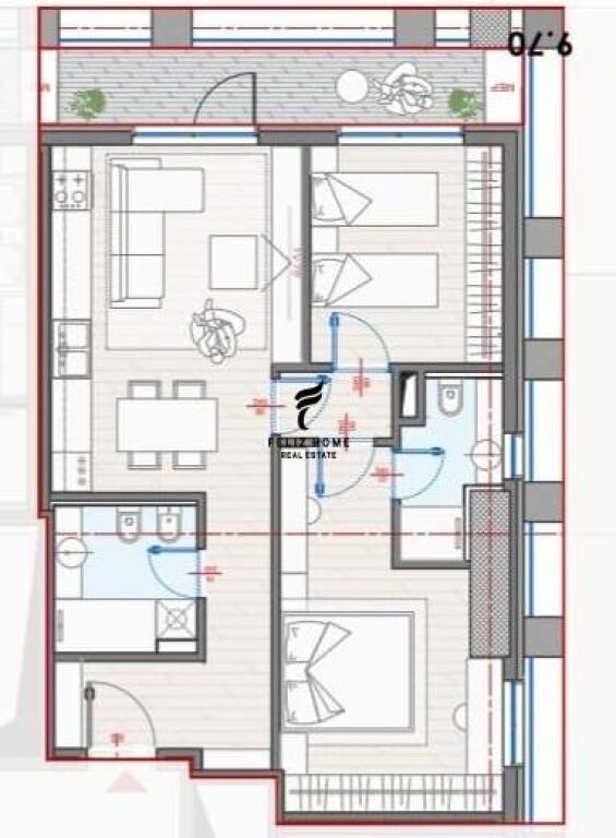 SHITET APARTAMENT 2+1 ZOGU I ZI 266.000 EURO FH-64837