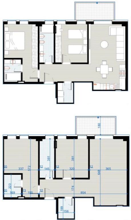 Appartamento 2+1 in vendita al Complesso Brezaret vicino a 5-Maji.