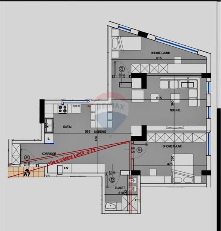 APARTAMENT 2+1 PËR SHITJE REZ.. KODRA 1