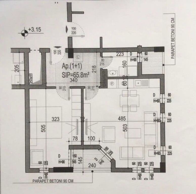 Vendesi in vendita 1+1 a Pogradec