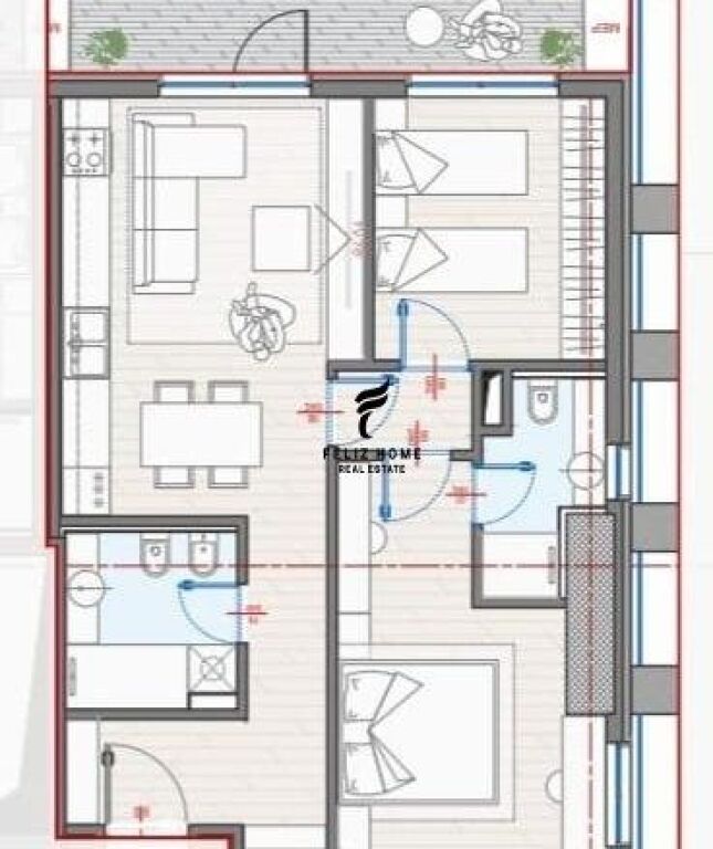 SHITET APARTAMENT 2+1 ZOGU I ZI 266.000 EURO FH-64789