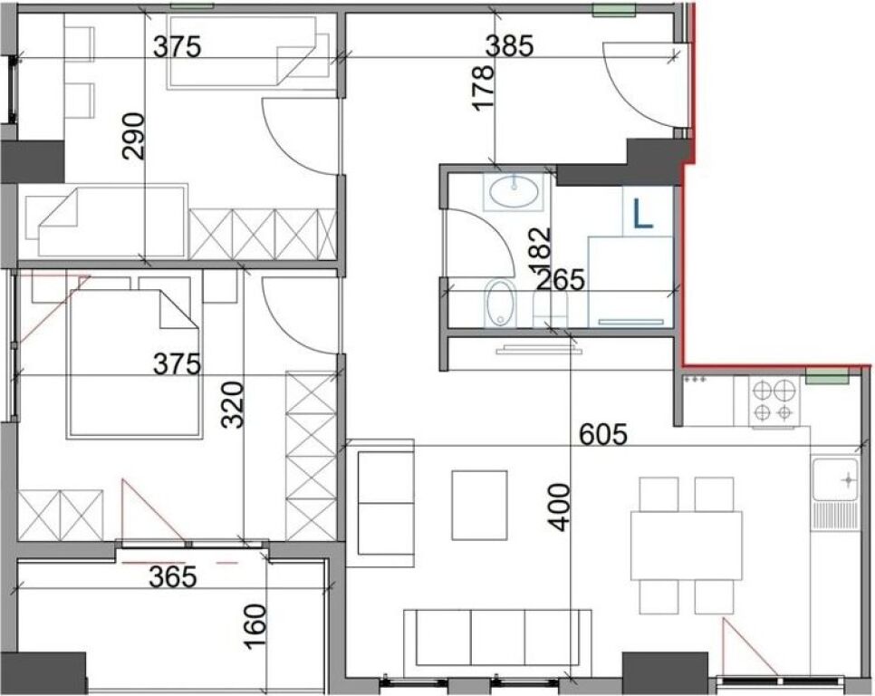 Shitet Apartament 2+1 te Kompleksi Aura ne Rr. Dritan Hoxha