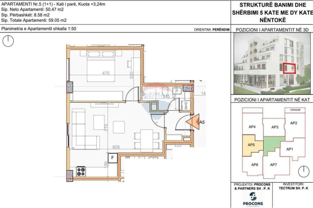 Apartment 1+1 for Sale – Dry Lake