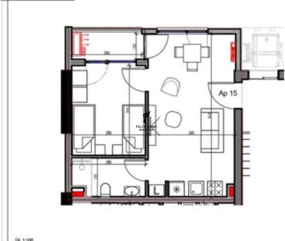 SHITET APARTAMENT 1+1 RRUGA E KAVAJES 120.000EURO FH-64911