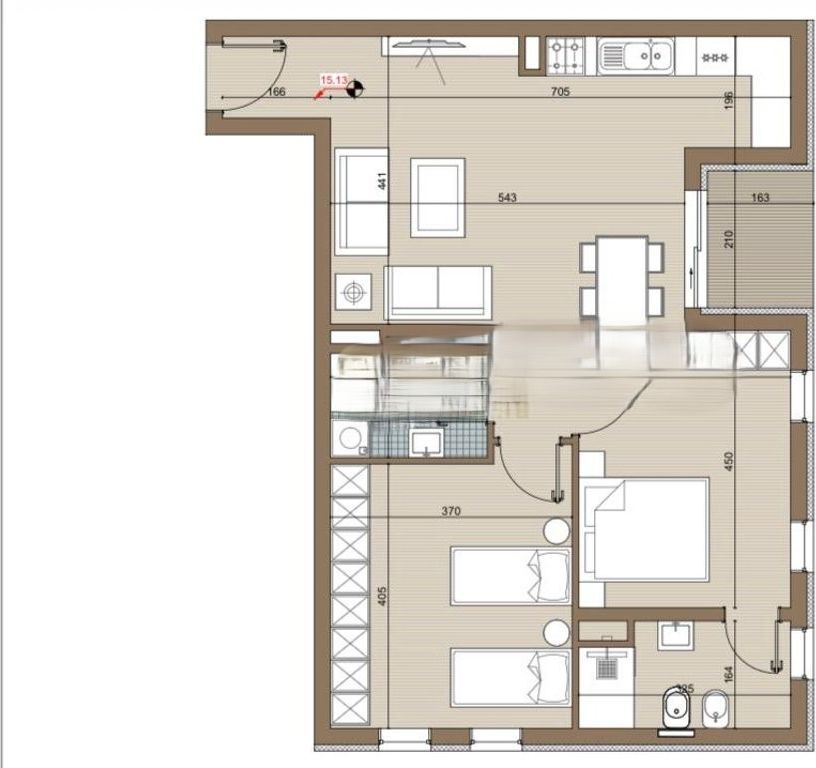 Appartamento 2+1+2 bagni in vendita presso Riviera Residence, Kamez! 84.200 €