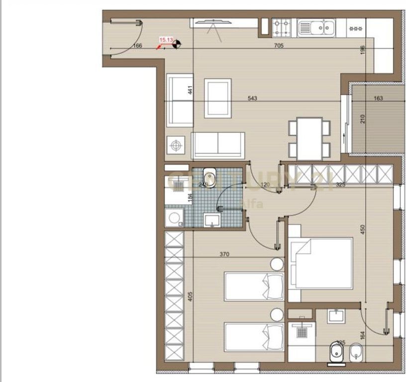 Appartamento 2+1+2 bagni in vendita a Riviera Residence, Kamez! 84,200 €