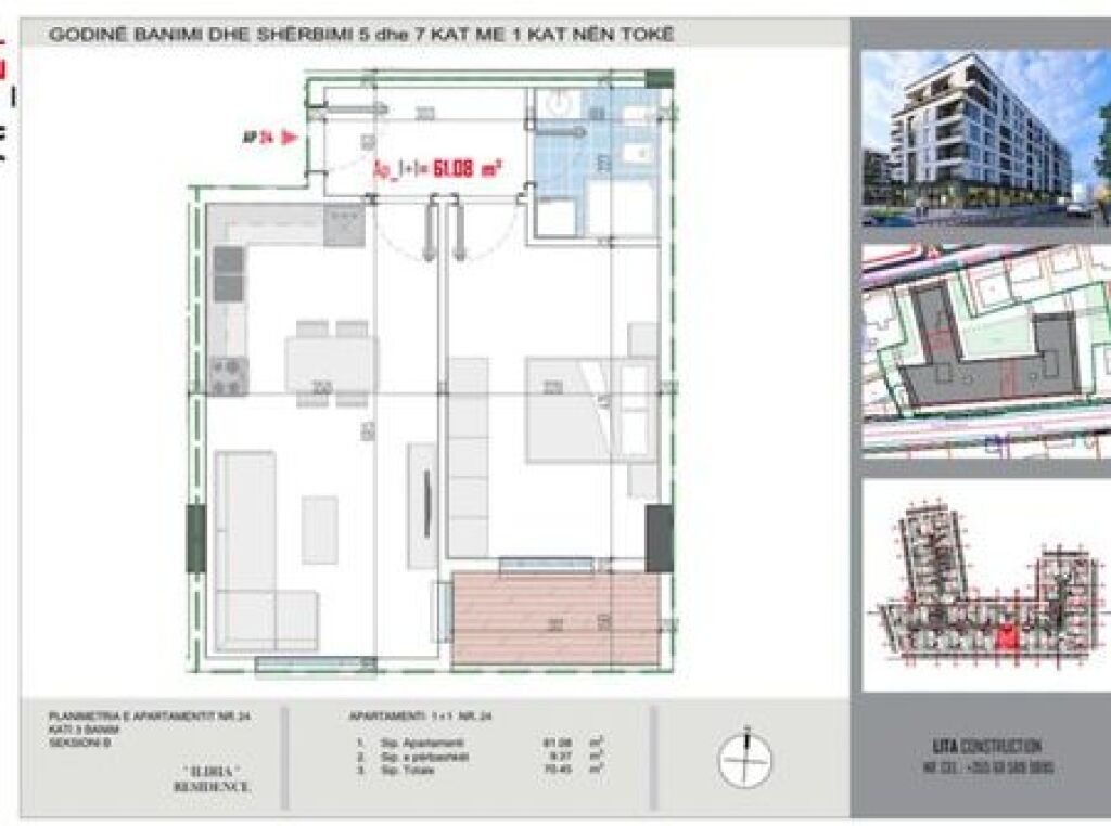 Appartamento 1+1 in Vendita a “Iliria Residence”