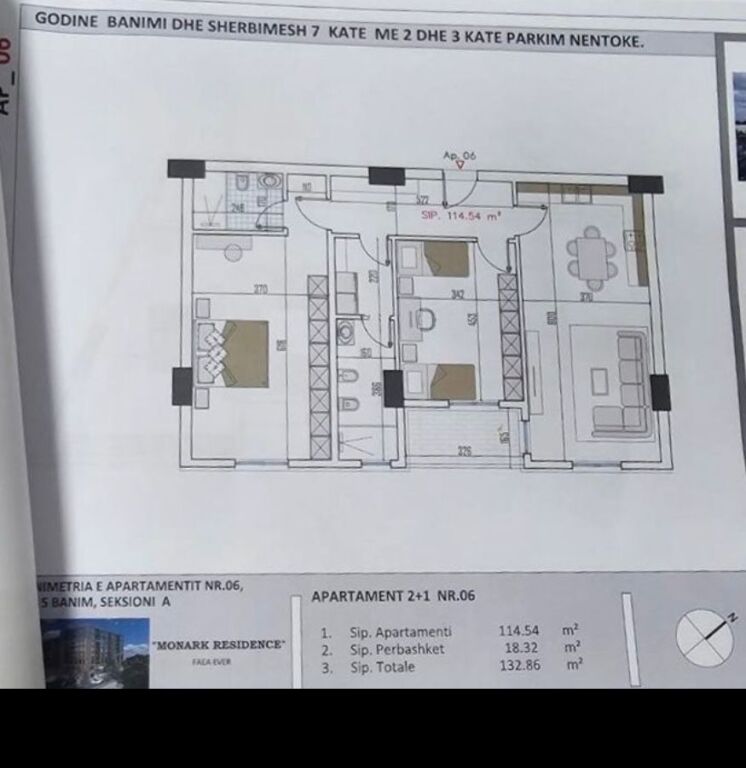 Apartment 2+1+2 for sale Monark Residence Paskuqan !
