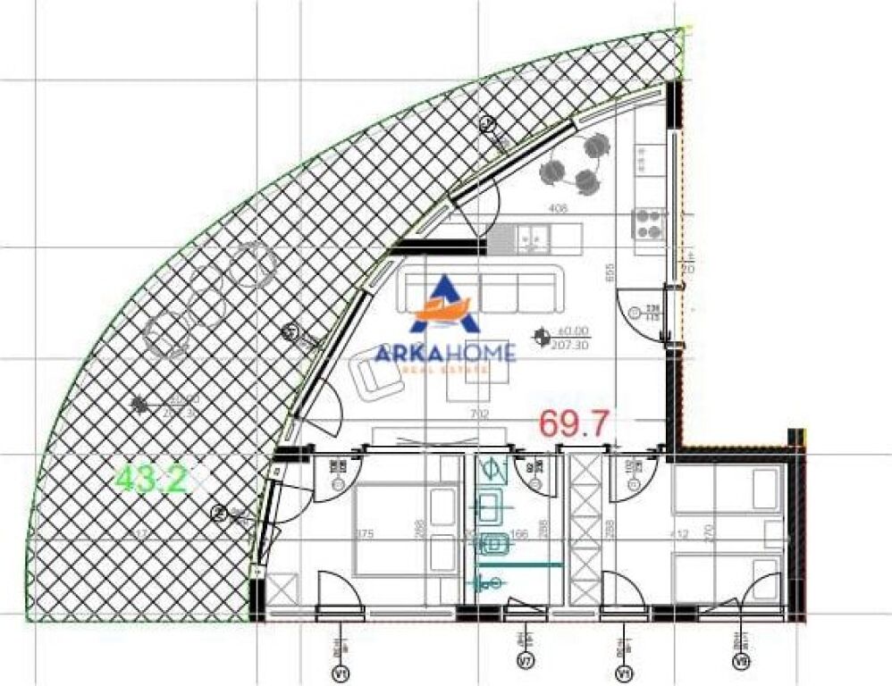 FOR SALE APARTMENT 2+1 "AT KODRA E DIELLIT 2" 200,000 EURO