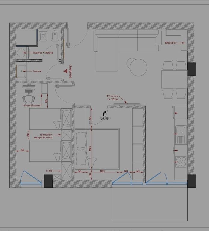 SHITET APARTAMENT 2+1 ALI DEMI 132.000 EURO FH-65125