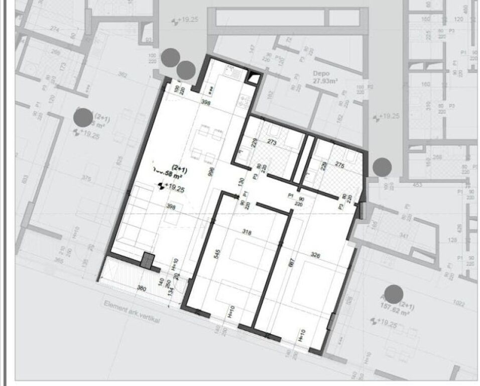 VENDESI: Ampio Trilocale (2+1) | Mei's Residence (Ish-Fusha e Aviacionit) Prezzo: 202.000€ (1.550€/m²)