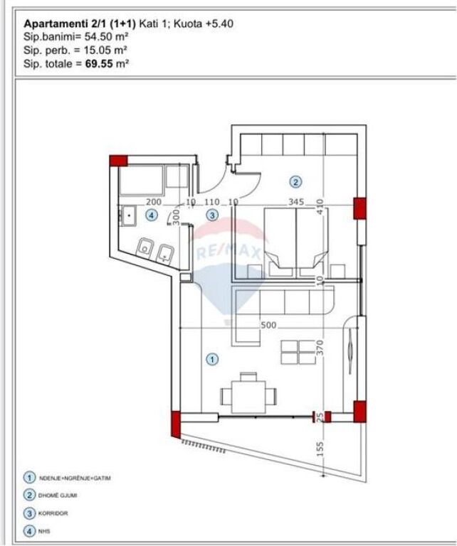 Appartamento 1+1 in vendita a Ali Dem