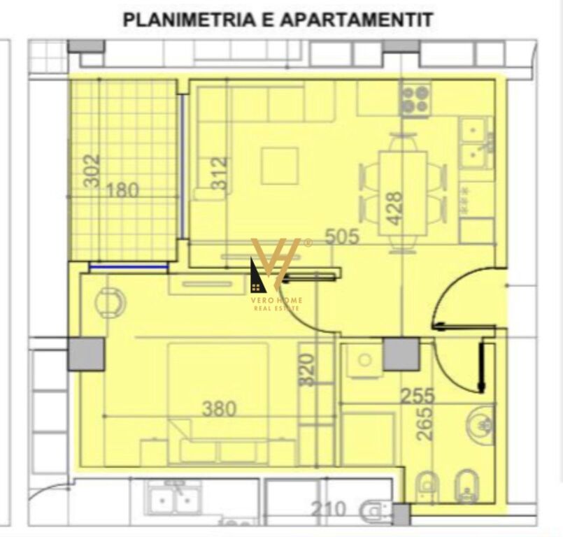 FOR SALE APARTMENT 1+1+BLK AT BEL FIORI 1, PASKUQAN 80,000 EURO