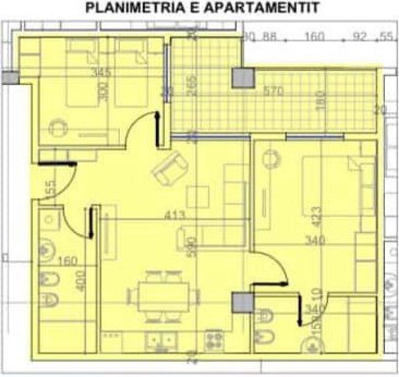 Apartament 2+1+2 per shitje ne Paskuqan