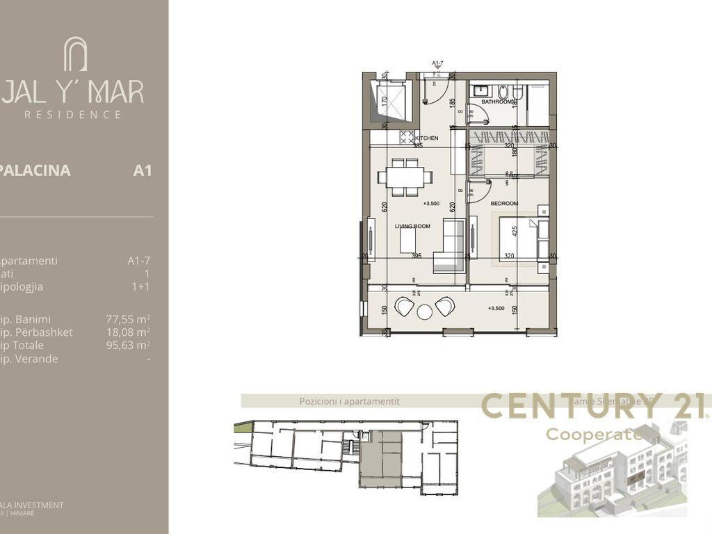 APARTAMENTI FUNDIT 1+1 NË KOMPLEKSIN JAL Y MAR RESIDENCE! 334,700 €