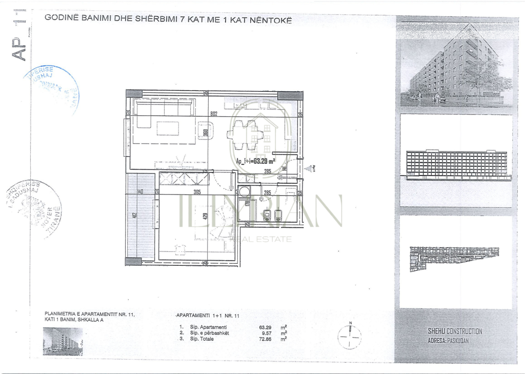 Appartamento moderno 1+1 con pianta pratica