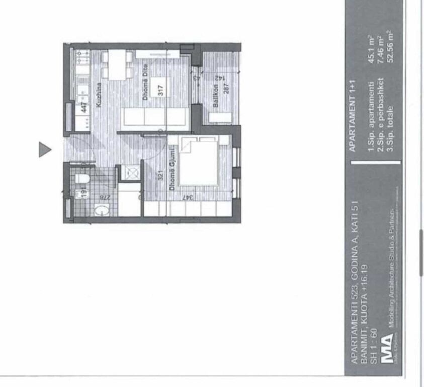 📣 FOR SALE Apartment 1+1 📍 Univers City Residence, Near QTU ✨   🏢 New Construction  🪜 5th Floor (Residential)  📐 Area 52.56 m2   💶 Price 73,500 Euro