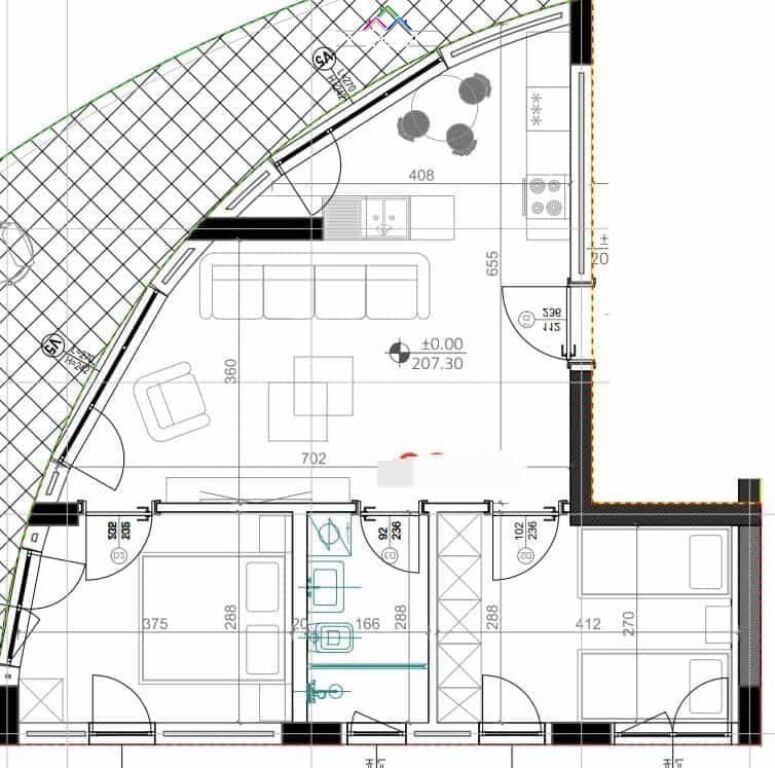 Apartament Ne Shitje 2+1 Tek Rezidenca Kodra e Diellit 2 (ID B120816) Tirane