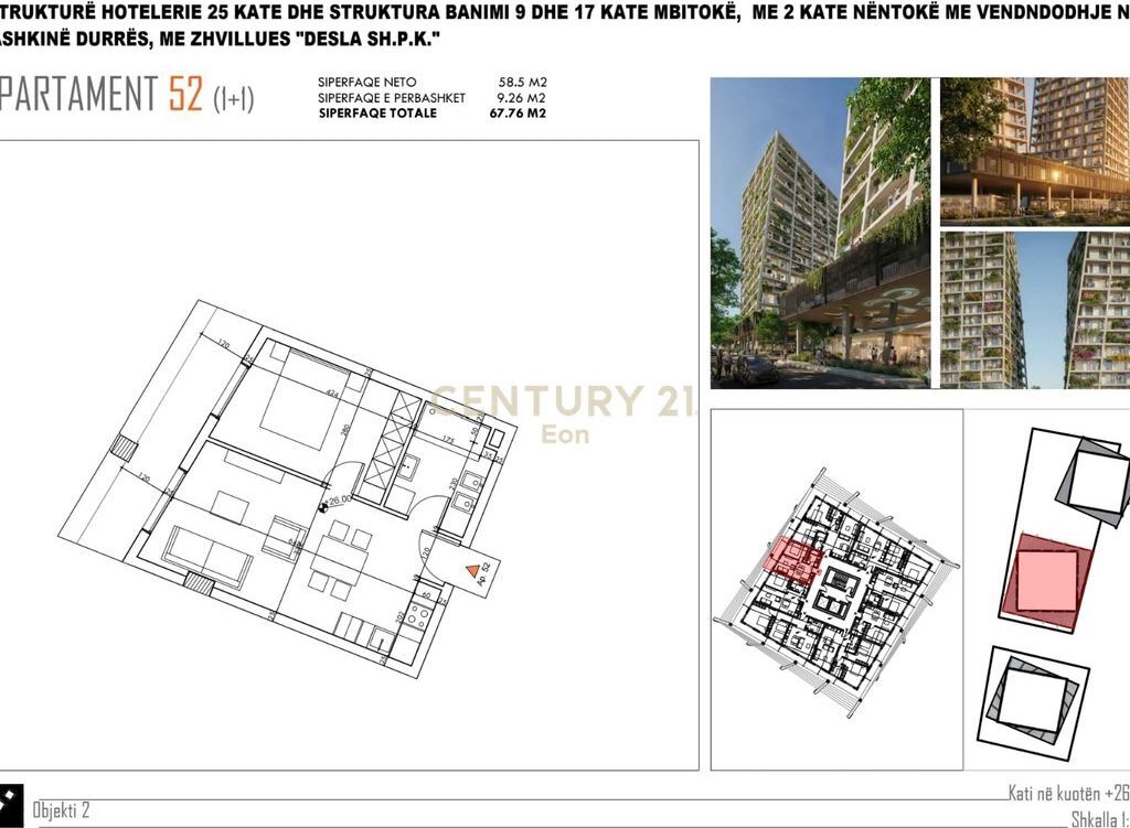 APARTAMENT 1+1 PER SHITJE TEK "DESLA TOWER" PLAZH,DURRES !   103,830 €
