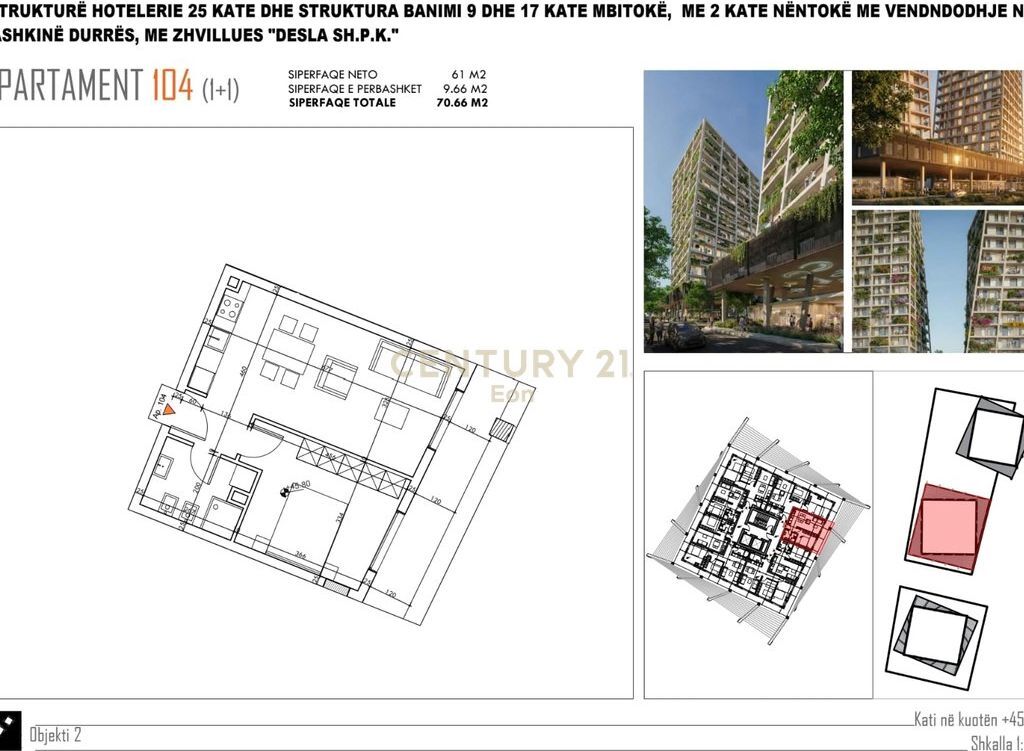 APARTMENT 1+1 FOR SALE AT "DESLA TOWER" BEACH, DURRES !