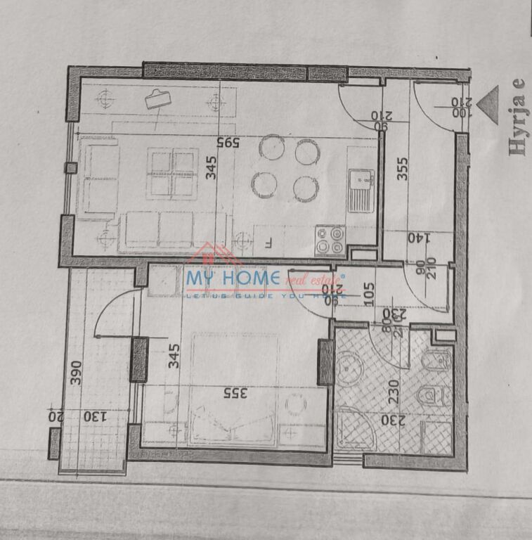 Apartament 1+1 ne Shitje Astir Tirane