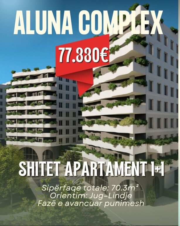 ‼️1100€/m2‼️ Complesso Aluna, Paskuqan, Appartamento in Vendita 1+1