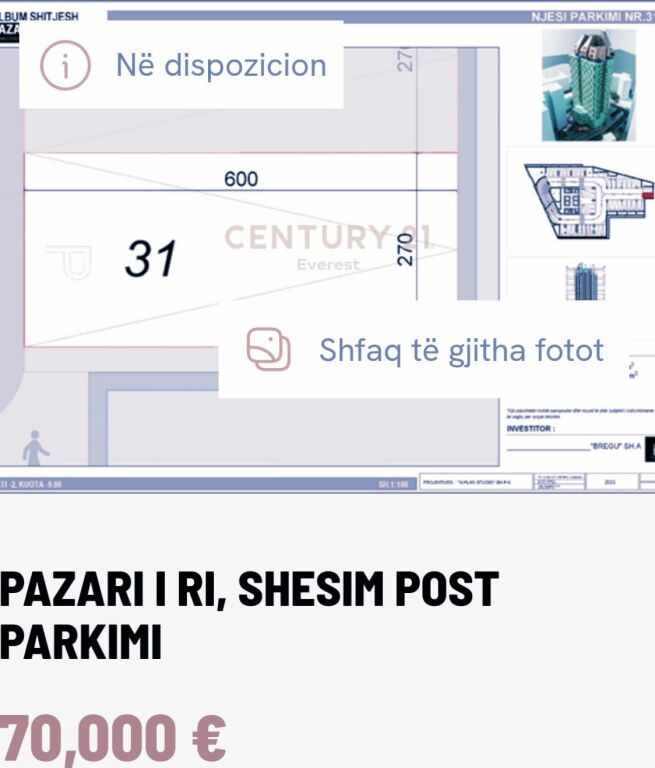 Shesim Post Parkimi 🚗 – Bazar Gate, Tiranë