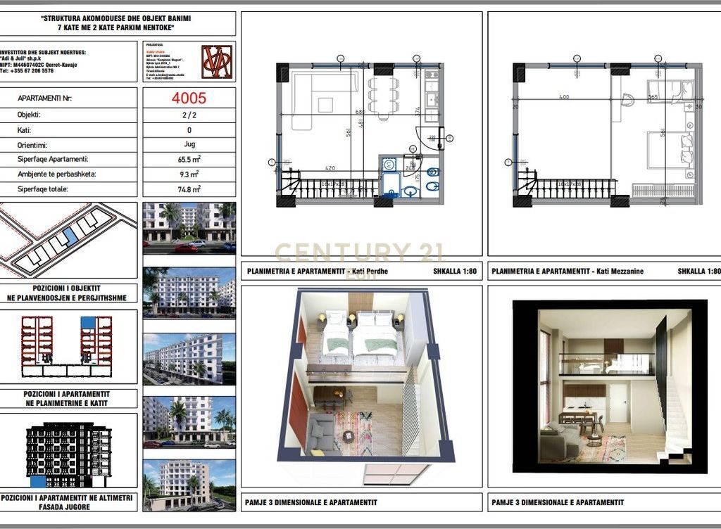 Shitet duplex në Rezidencën "Blue Horizon" , Qerret – Pagesë me Këste !