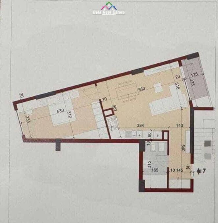 Apartament Ne Shitje 1+1 ne Kinostudio (ID B110553) Tirane