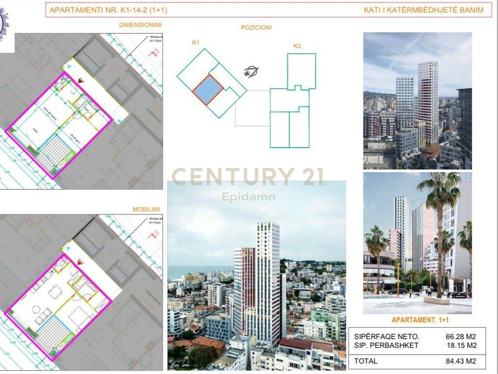 APPARTAMENTO 1+1 IN VENDITA, DURRËS TOWER