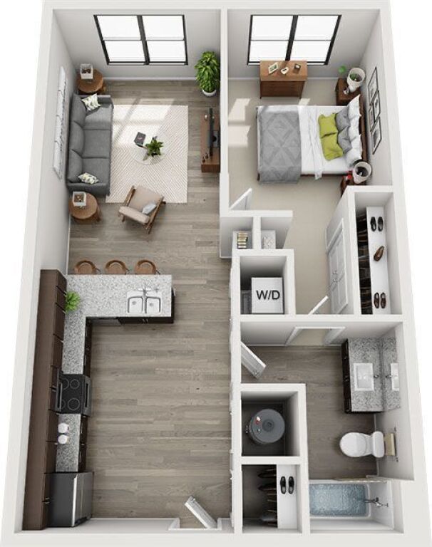 Apartament 1+1 me qera QSUT tek Mjeksia po mobilohet me te reja i pabanuar me pare prane Shkolles Bashkuar!