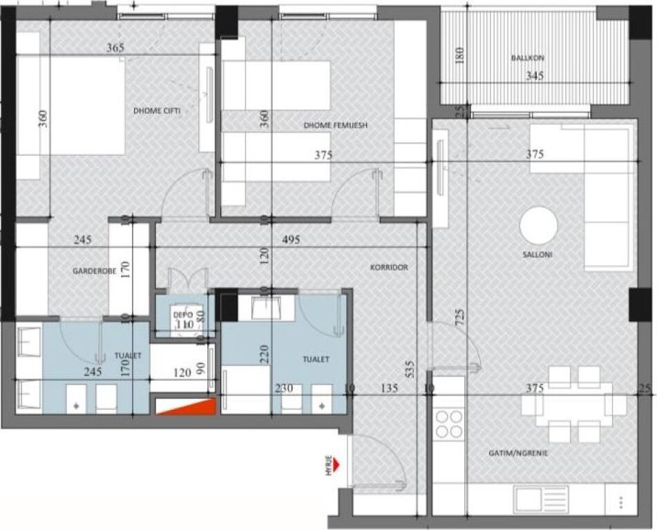 Shitet Apartament 2+1+2 – Diellon Residence, Paskuqan !
